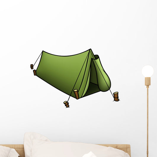 Tent Colored Illustration Wall Decal