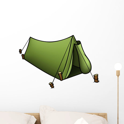 Tent Colored Illustration Wall Decal