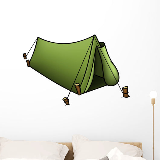 Tent Colored Illustration Wall Decal