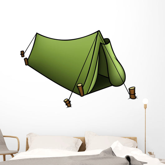 Tent Colored Illustration Wall Decal