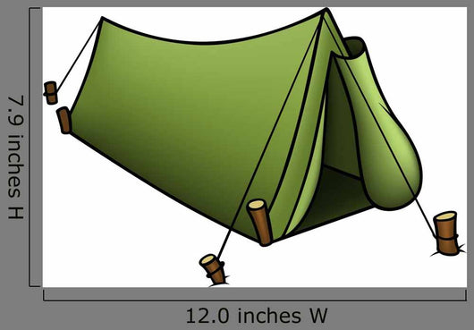 Tent Colored Illustration Wall Decal