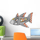 Robot Cyborg Shark Vector Wall Decal
