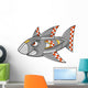 Robot Cyborg Shark Vector Wall Decal