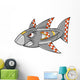 Robot Cyborg Shark Vector Wall Decal