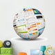 Web Design Ball 3D Wall Decal
