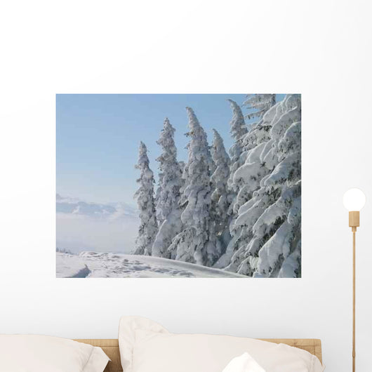 Verschneite Bergwelt Wall Decal