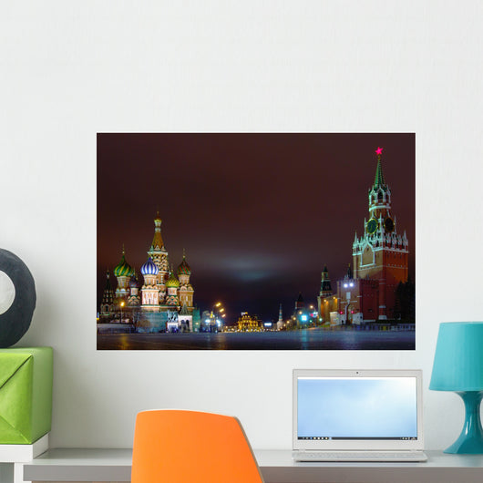 Red Square Wall Decal