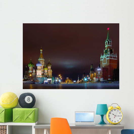 Red Square Wall Decal