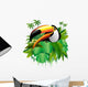 Toucan Toucan Tropical Vegetation-on-Vector Tropical Plants Wall Decal