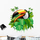 Toucan Toucan Tropical Vegetation-on-Vector Tropical Plants Wall Decal