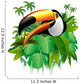 Toucan Toucan Tropical Vegetation-on-Vector Tropical Plants Wall Decal