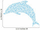 Abstract Dolphin Blue Design Wall Decal