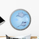 Porthole and Manta Rays Cartoon Wall Decal