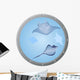 Porthole and Manta Rays Cartoon Wall Decal