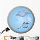 Porthole and Manta Rays Cartoon Wall Decal