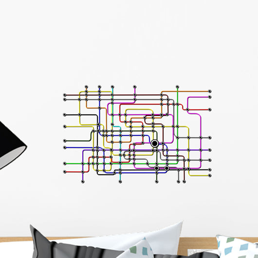 Subway Network People Connections Wall Decal