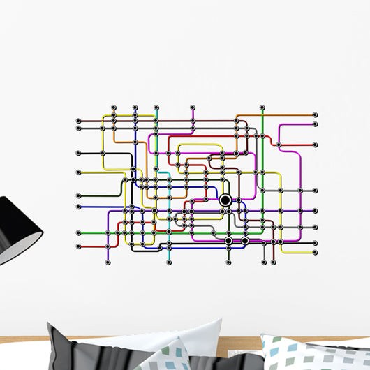 Subway Network People Connections Wall Decal