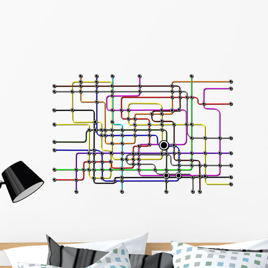 Subway Network People Connections Wall Decal