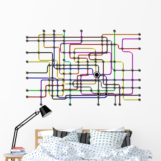 Subway Network People Connections Wall Decal