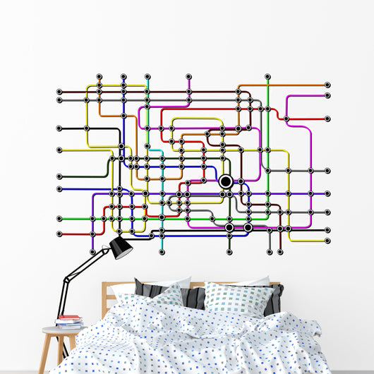 Subway Network People Connections Wall Decal