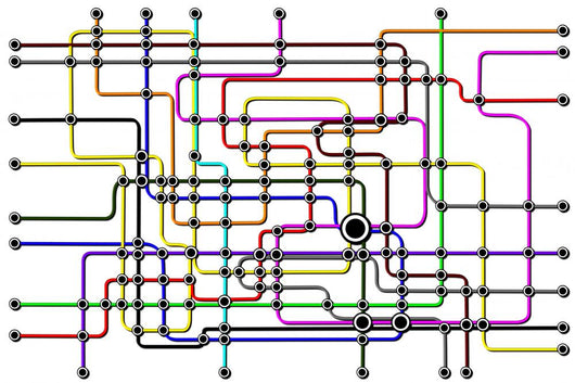 Subway Network People Connections Wall Decal