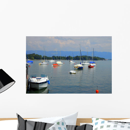 Sailboats Harbor Wall Decal