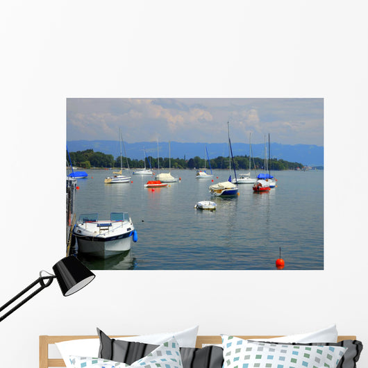 Sailboats Harbor Wall Decal