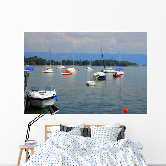 Sailboats Harbor Wall Decal