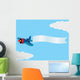 Cartoon Plane With Banner Wall Decal