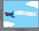 Cartoon Plane With Banner Wall Decal