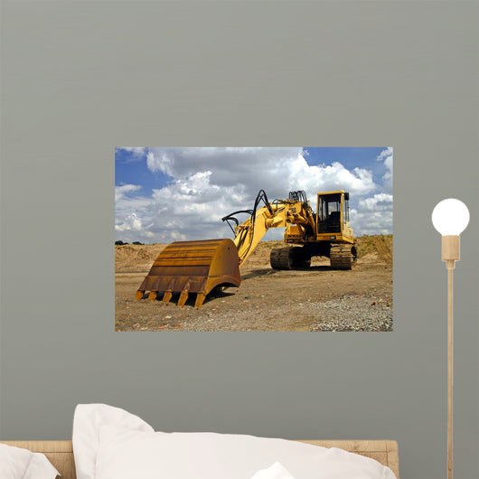 Construction Machinery Excavators Backhoe Wall Decal