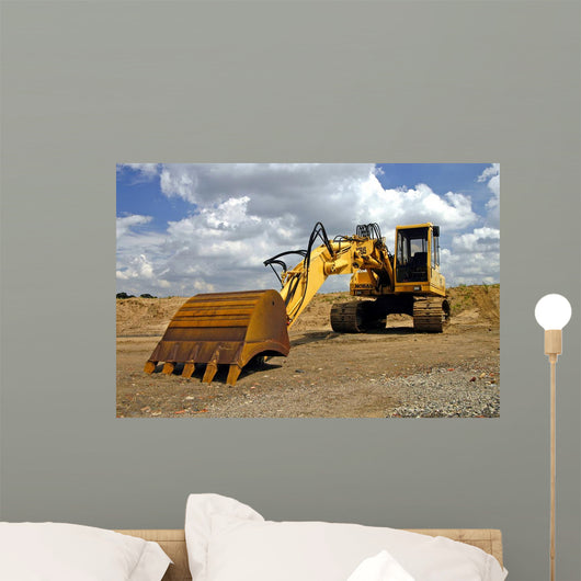 Construction Machinery Excavators Backhoe Wall Decal