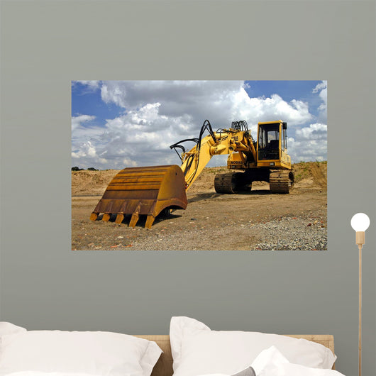 Construction Machinery Excavators Backhoe Wall Decal