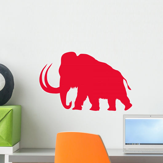Red Mammoth Wall Decal