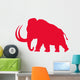 Red Mammoth Wall Decal