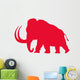 Red Mammoth Wall Decal