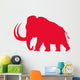 Red Mammoth Wall Decal