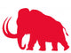Red Mammoth Wall Decal