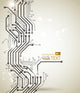 Abstract Modern Digital Technologies Wall Decal