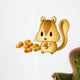 Acorn And Squirrel Wall Decal