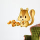 Acorn And Squirrel Wall Decal