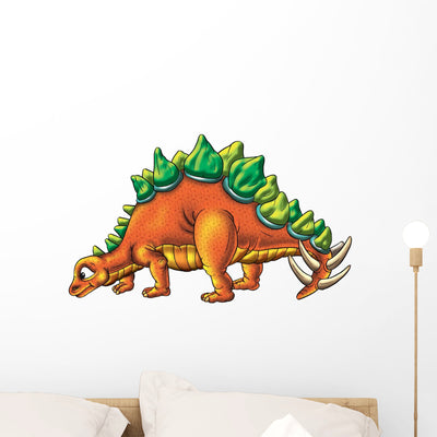 Dinosaur Wall Decal shown on a wall