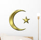3D Golden Islamic Symbol Wall Decal