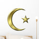 3D Golden Islamic Symbol Wall Decal