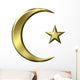 3D Golden Islamic Symbol Wall Decal
