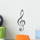 3D Silver Treble Clef Wall Decal
