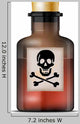 Glass Bottle Poison Wall Decal