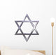 Silver Star David Wall Decal