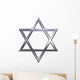 Silver Star David Wall Decal