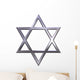 Silver Star David Wall Decal